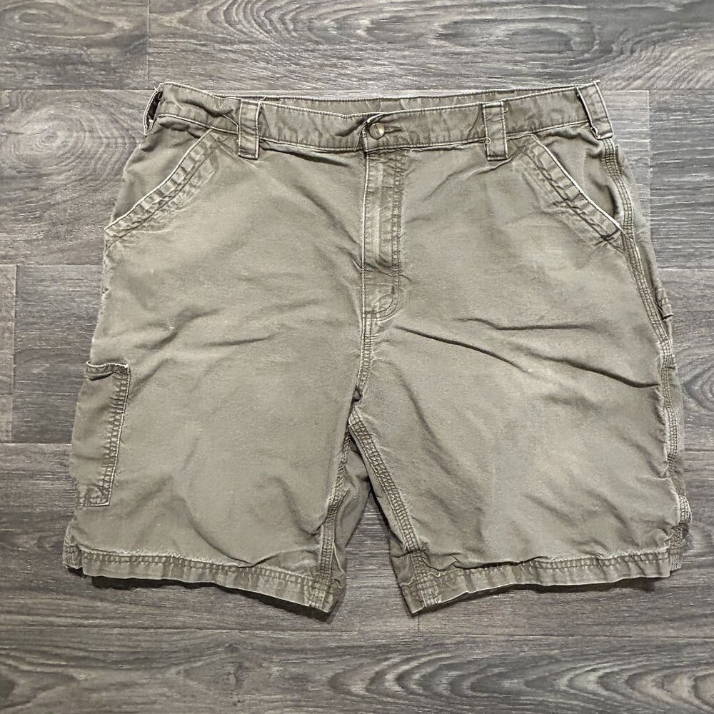 Carhartt B147 Cargo Shorts Mens 40 Light Brown Utility Workwear Cotton Y2K